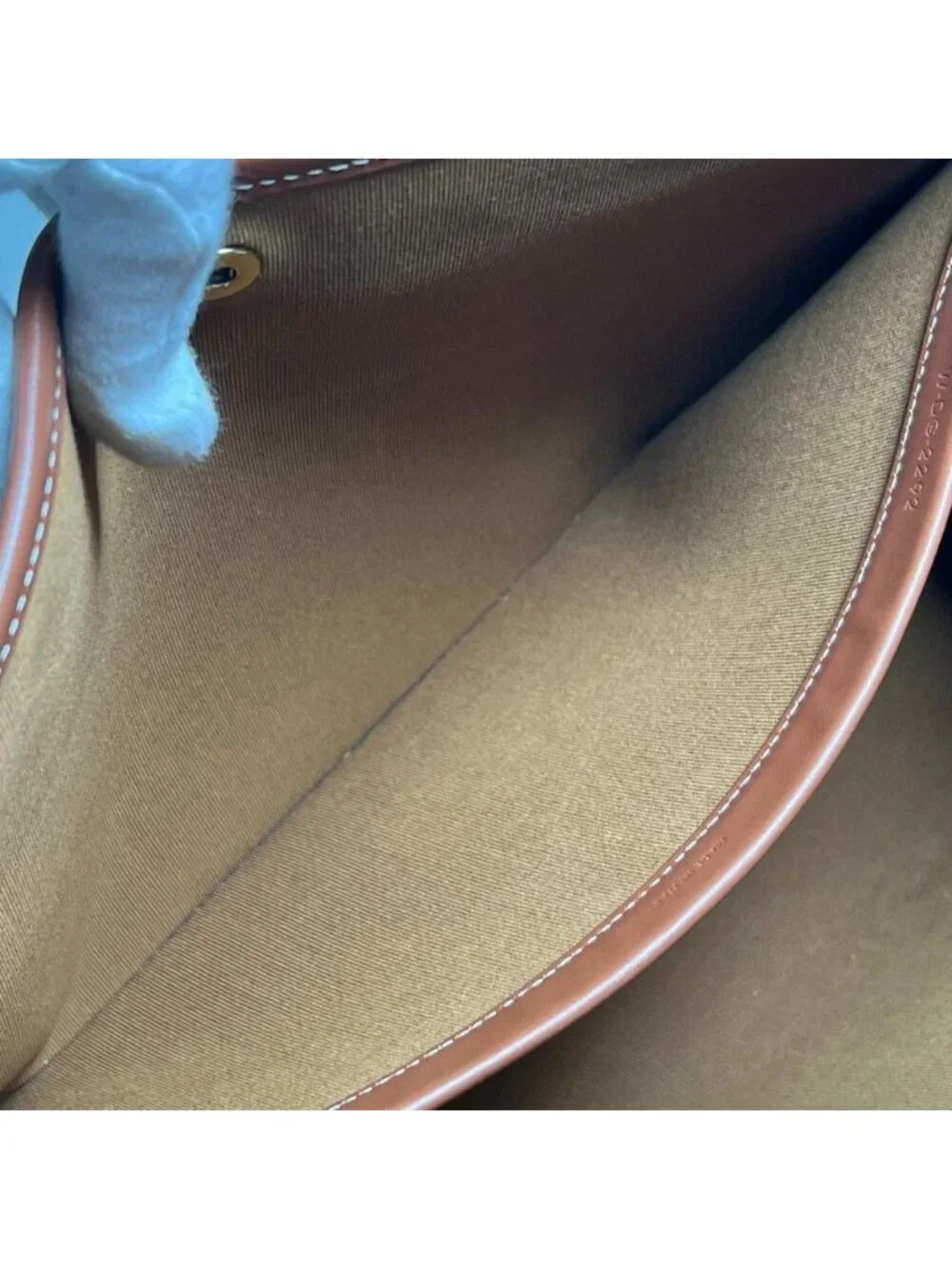Celine Tote Triomphe Leather Brown Gold